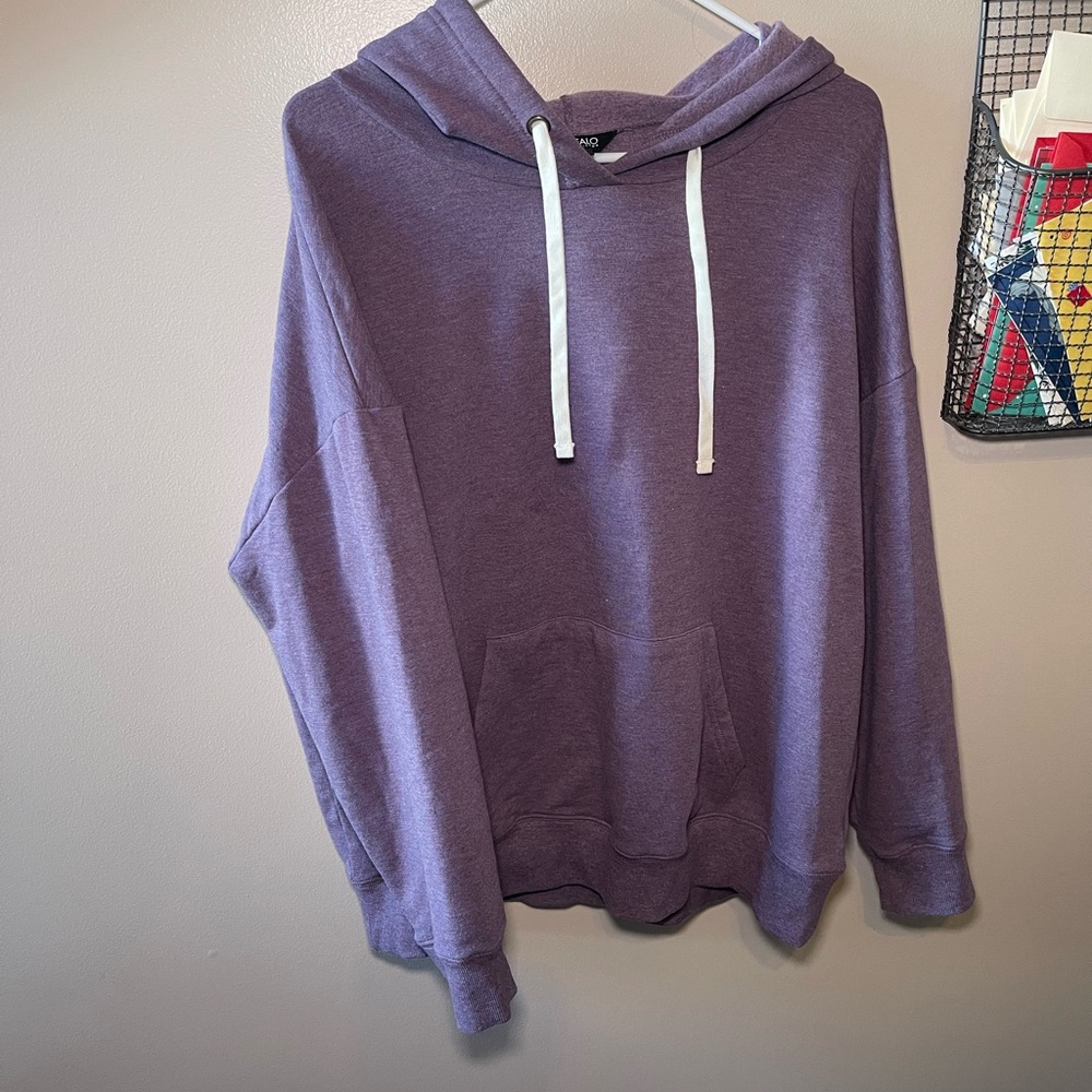 Buffalo David Bitton Lavender Purple Hoodie with White Drawstrings